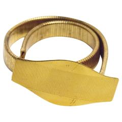 70s Wide Gold Stretch Belt