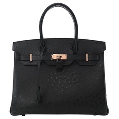 Birkin 30 ostrich handbag Hermès Pink in Ostrich - 24260601