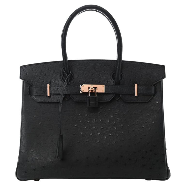 Pink Ostrich Birkin Style bag Victoria Beckham Handbag Collection