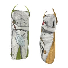 Rare Limited Edition Fornasetti Set of Two Aprons