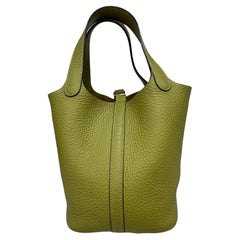 Hermès Picotin 18 Cleamence Leder Vert Anis Top Handle Tasche