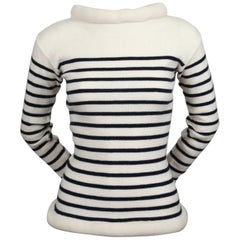 1990's JEAN PAUL GAULTIER striped sweater with padded trim
