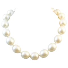 Vintage Chanel Egg Shape Faux Pearl Necklace