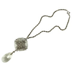 Vintage Unusual Chandelier Crystal Pendant by Accessocraft