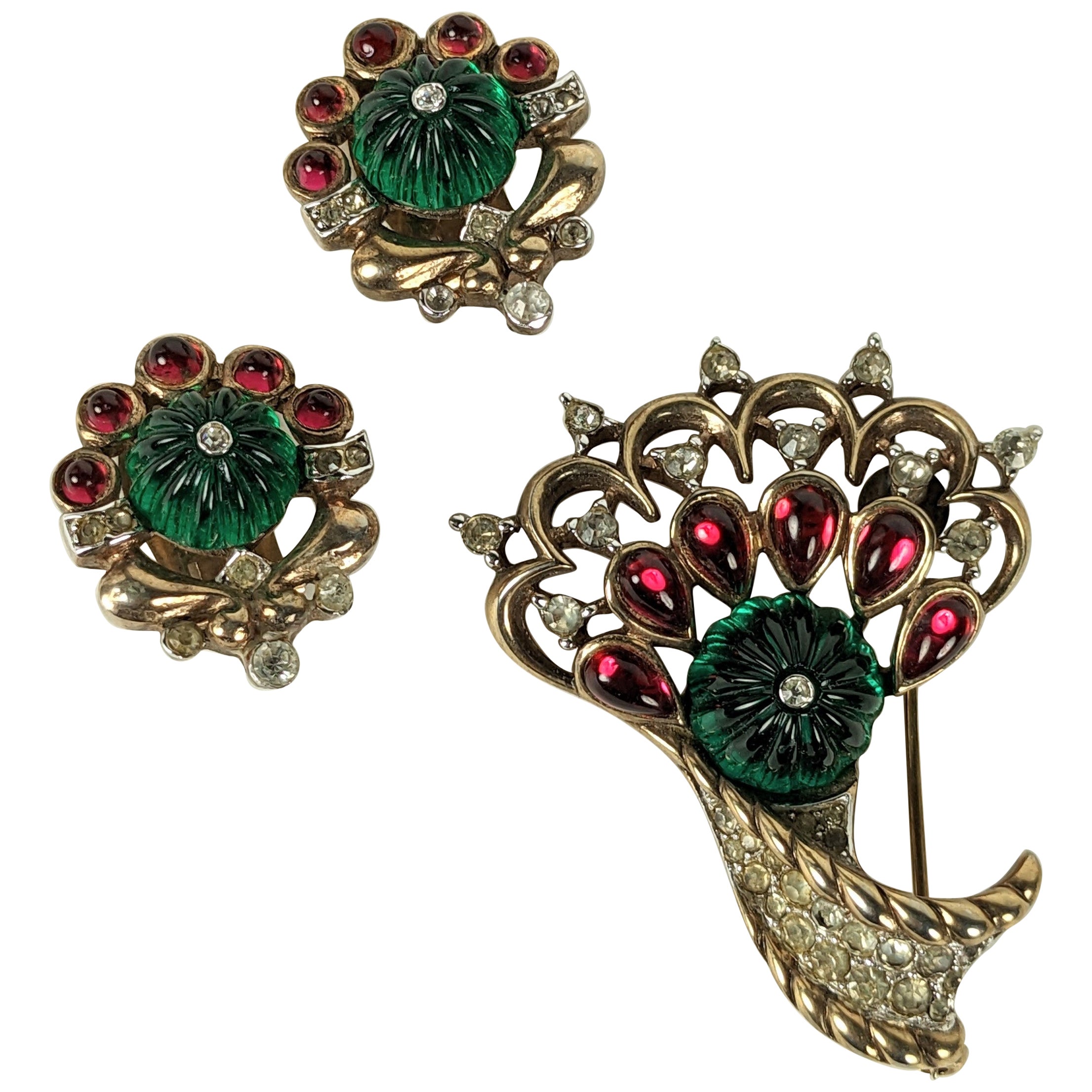 Trifari Jewels of India Moghul Set, Alfred Phillipe For Sale