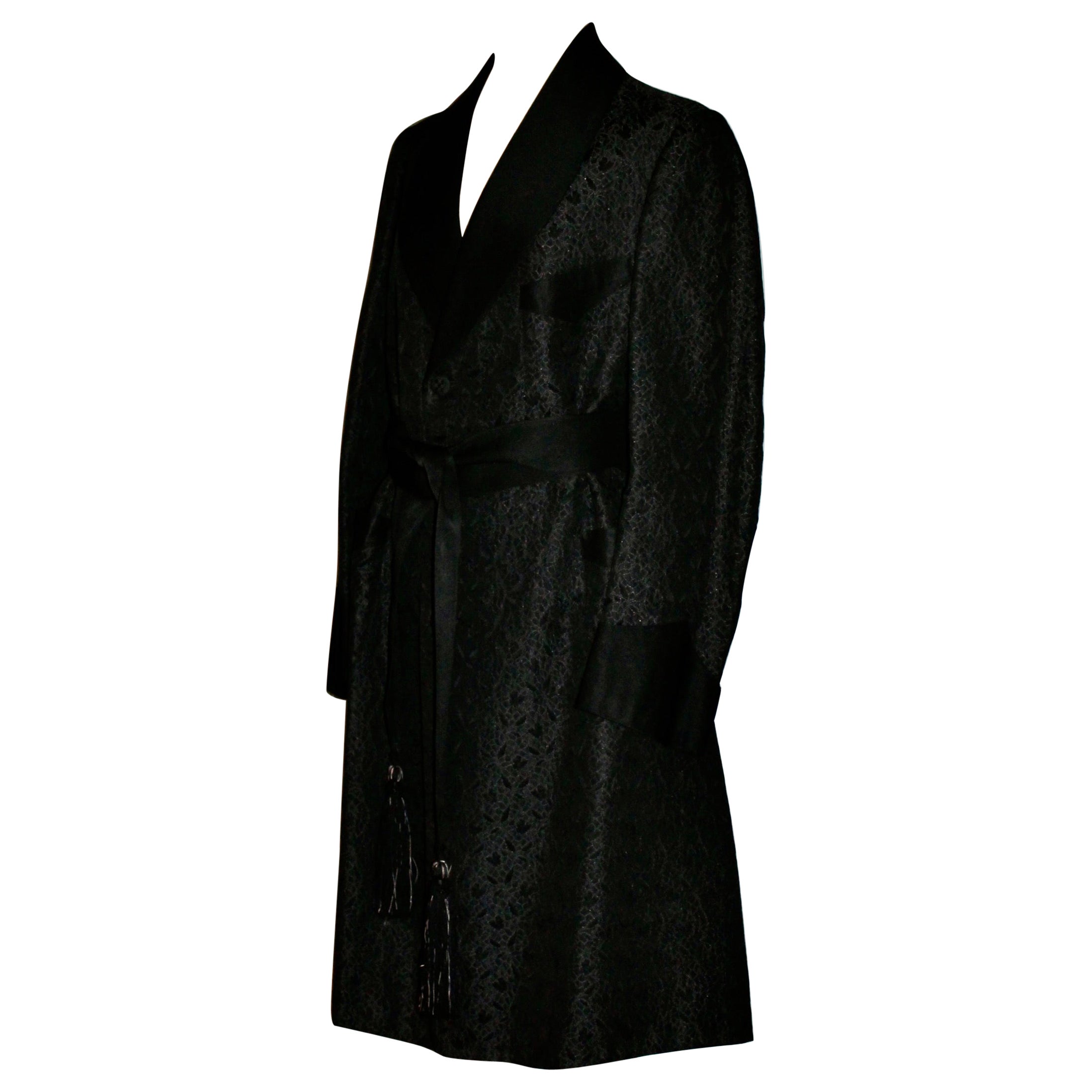 Berkey Merwin Silk Brocade Smoking Coat 1923 For Sale