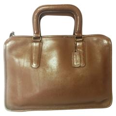 Vintage COACH brown leather bag designed by Bonnie Cashin, Made in New York City