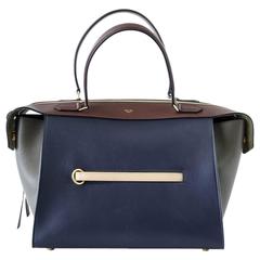Celine Tri Colour Navy Brown Olive Small New Ring Bag