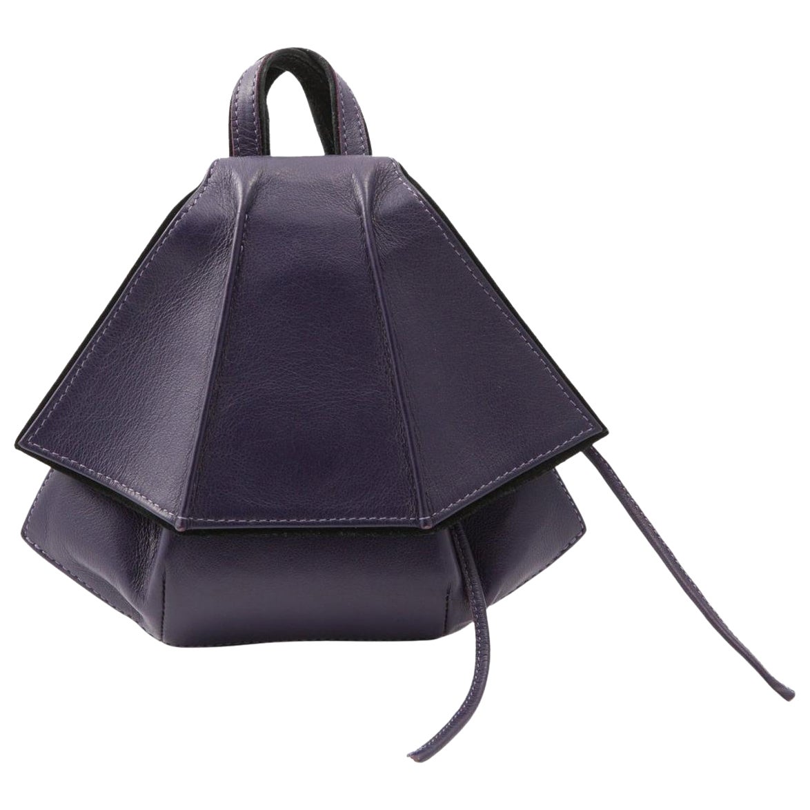 Loulou de la Falaise Purple Leather Mini Clutch Bag