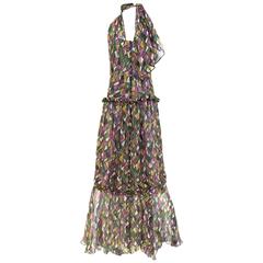 Yves Saint Laurent by Tom Ford silk halter dress 5