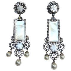 Lawrence Vrba Shoulder Duster Glam Earrings