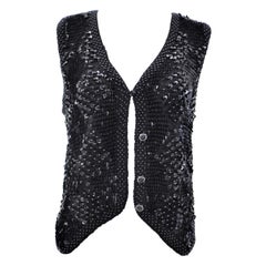 Vintage Black sequins vest