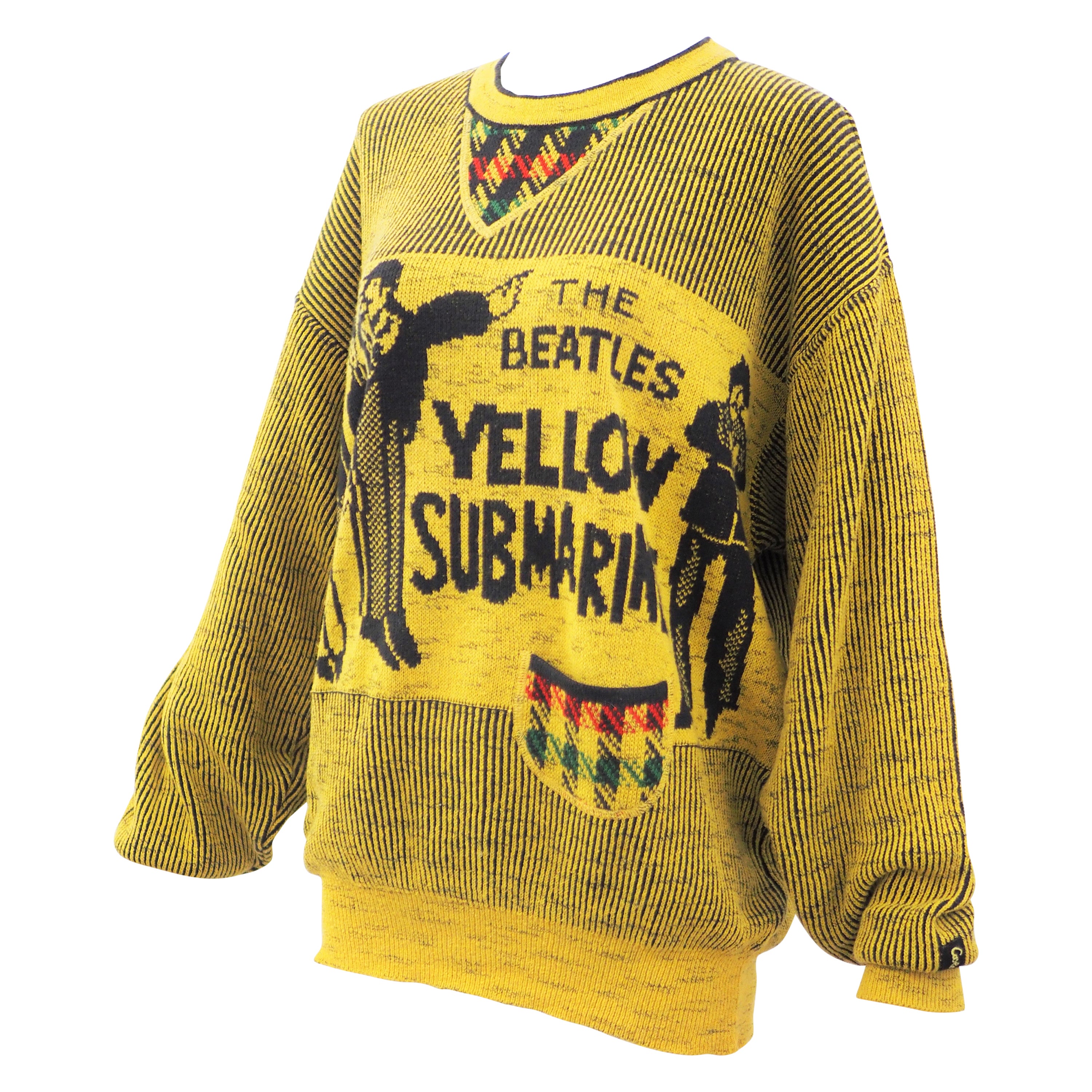 Carlo Colucci yellow The Beatles sweater For Sale