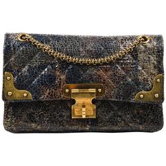 Chanel Special Edition Gray Coated Lacquered Tweed Gold Hardware Crossbody Bag