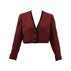 Vintage red and black bolero jacket