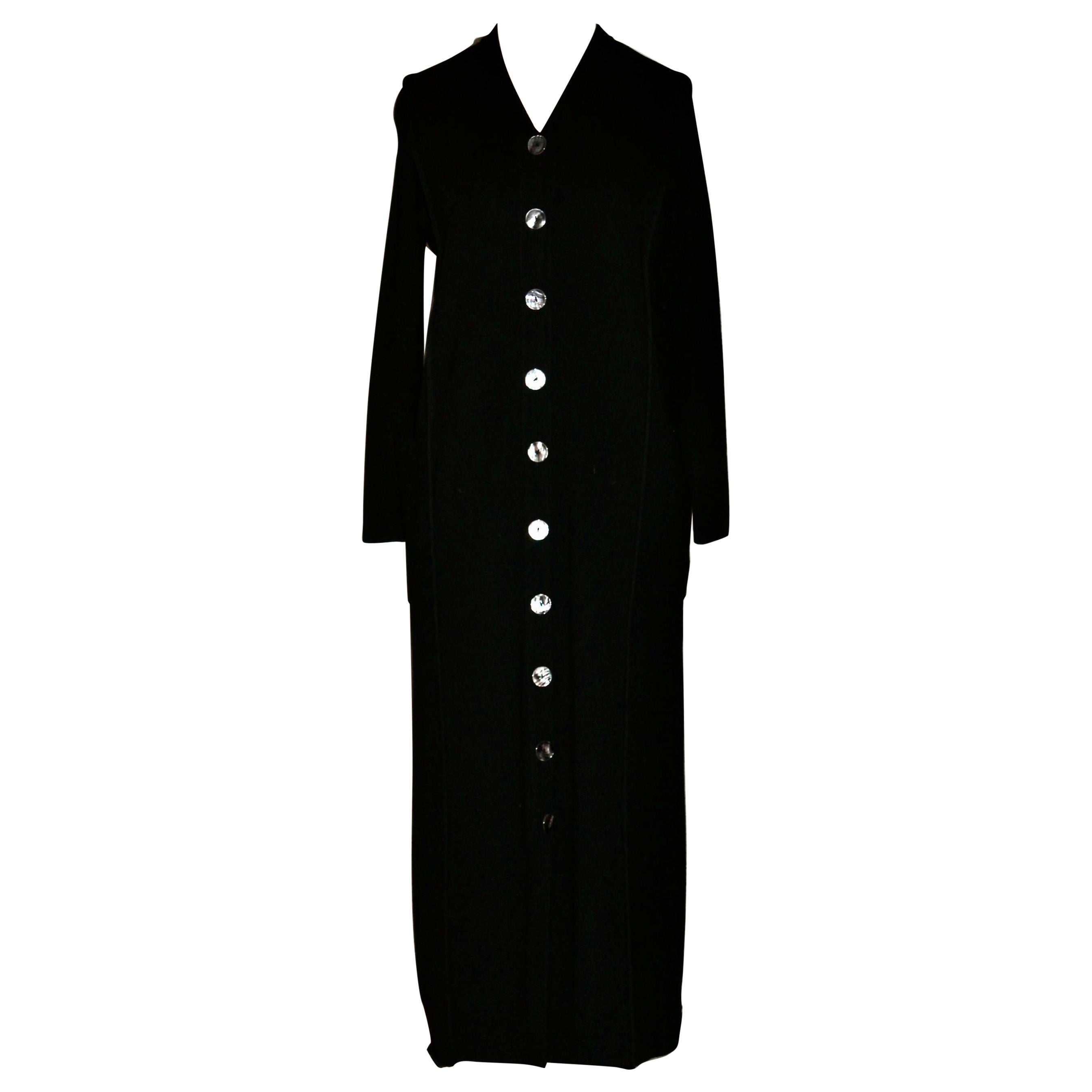 Jean Paul Gaultier Maille Black Wool Day Dress For Sale
