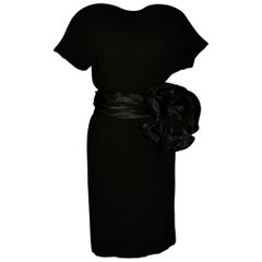 Yves Saint Laurent Rive Gauche Black Cocktail Dress