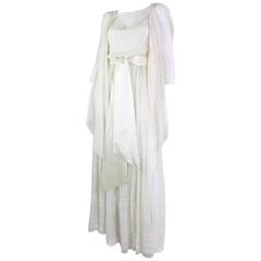 Vintage Zandra Rhodes Ethereal Silk Chiffon Gown