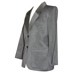 Yves Saint Laurent Rive Gauche Black/White Pin Striped Jacket