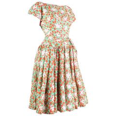 Vintage 1950's Floral Printed Day Dress