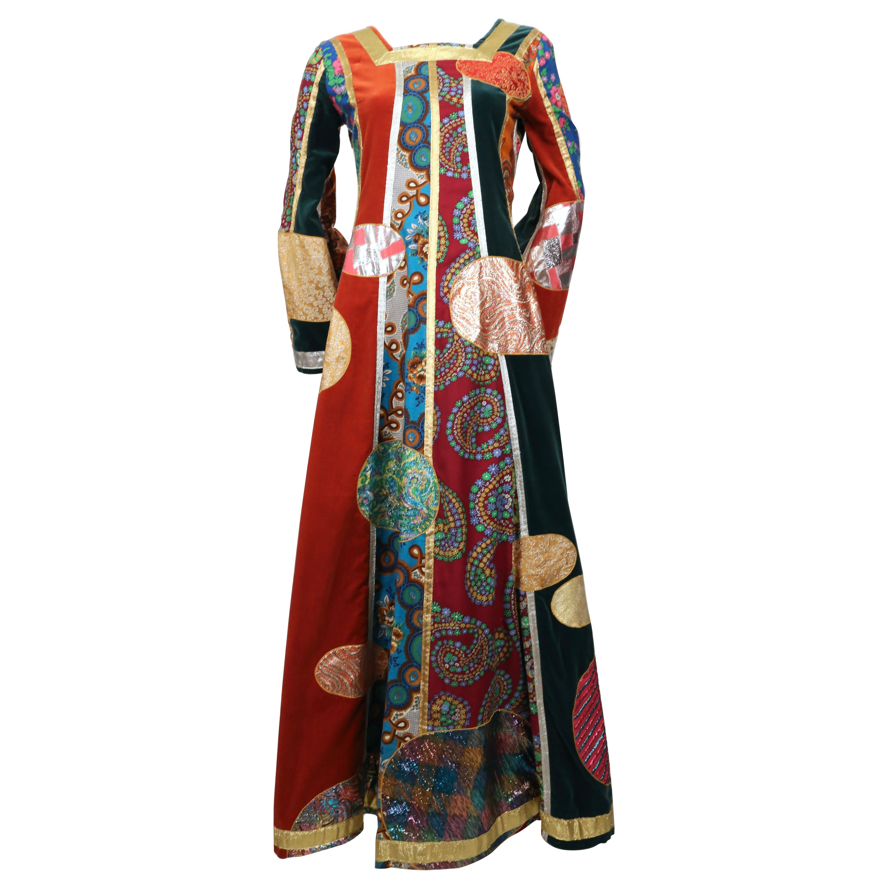 1969 GIORGIO DI SANT' ANGELO 'Klimt' patchwork dress