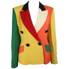 Moschino Colour Blocked Double Breasted Jacket