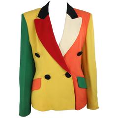 Moschino Colour Blocked Double Breasted Jacket 3