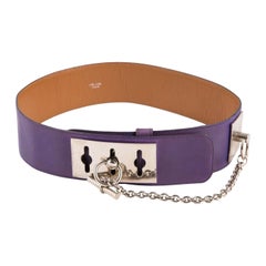 Celine Purple Leather Large Belt