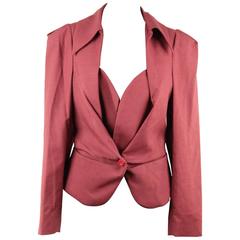 VIVIENNE WESTWOOD RED LABEL Wool BLAZER Jacket w/ Waistcoat Front SIZE 42