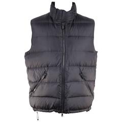 ALBERTO ASPESI Blue SLEEVELESS Mens JACKET Padded DOWN Vest Puffer Sz XL 7