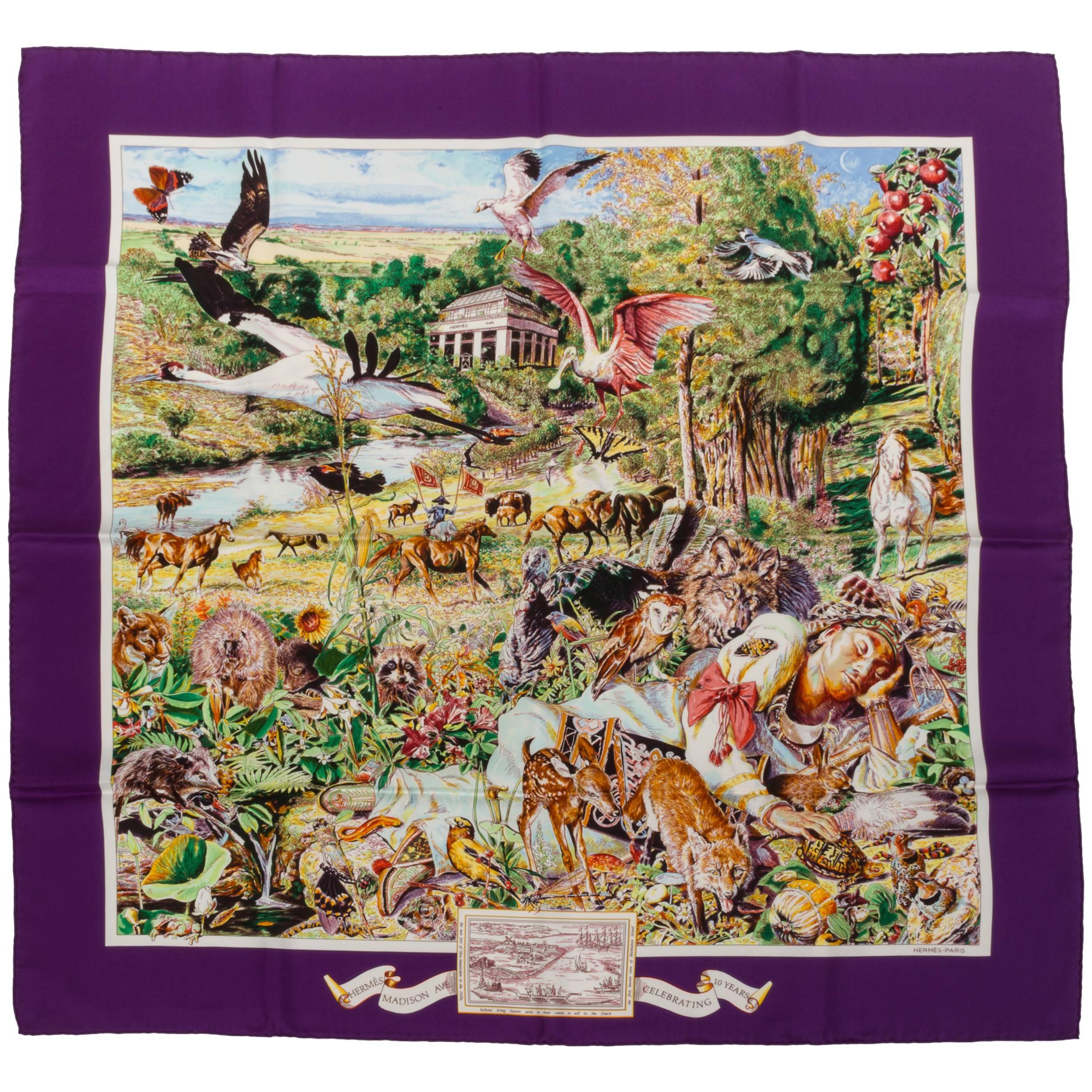 Hermes Limited Edition Madison Avenue Scarf by Kermit Oliver