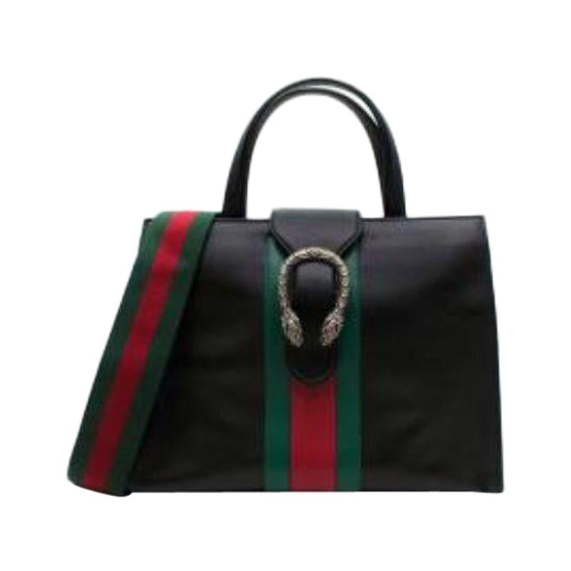 Gucci Dionysus Medium Web-striped leather top-handle bag For Sale