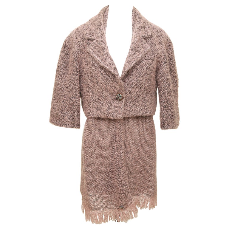 Chanel 2014 14K Pink Supermarket Fantasy Tweed Jacket and Skirt Suit FR 44/  US 10