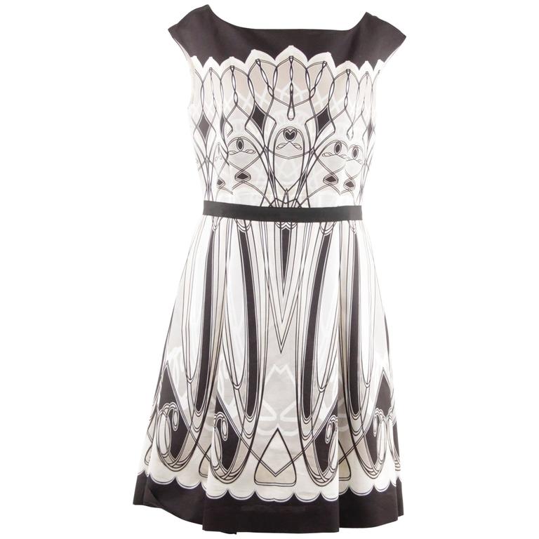 art deco print dress
