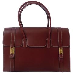 Hermes Bordeaux Leather Bag