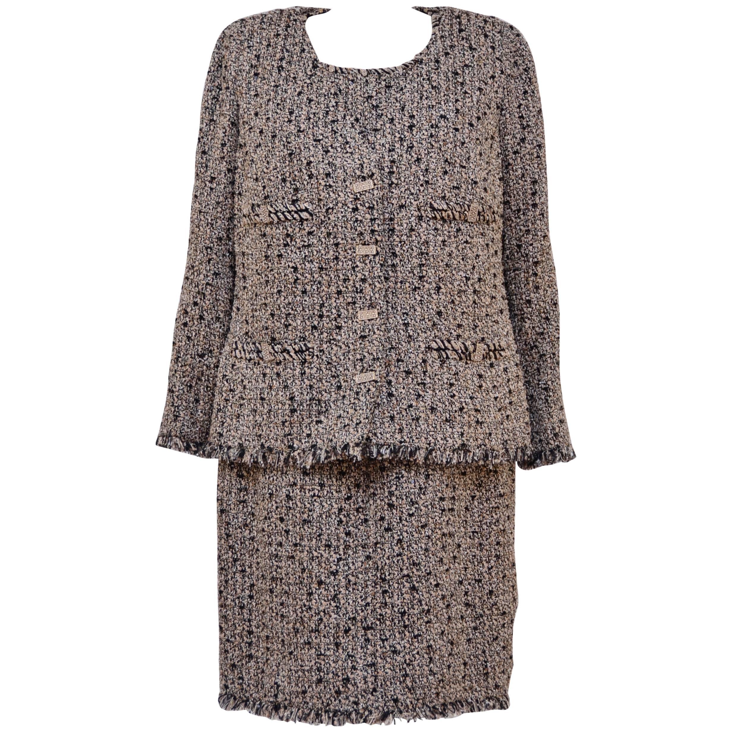 CHANEL Haute Couture Tweed Dress With Matching Jacket   Beautiful.....