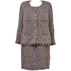 CHANEL Haute Couture Tweed Dress With Matching Jacket Beautiful.....