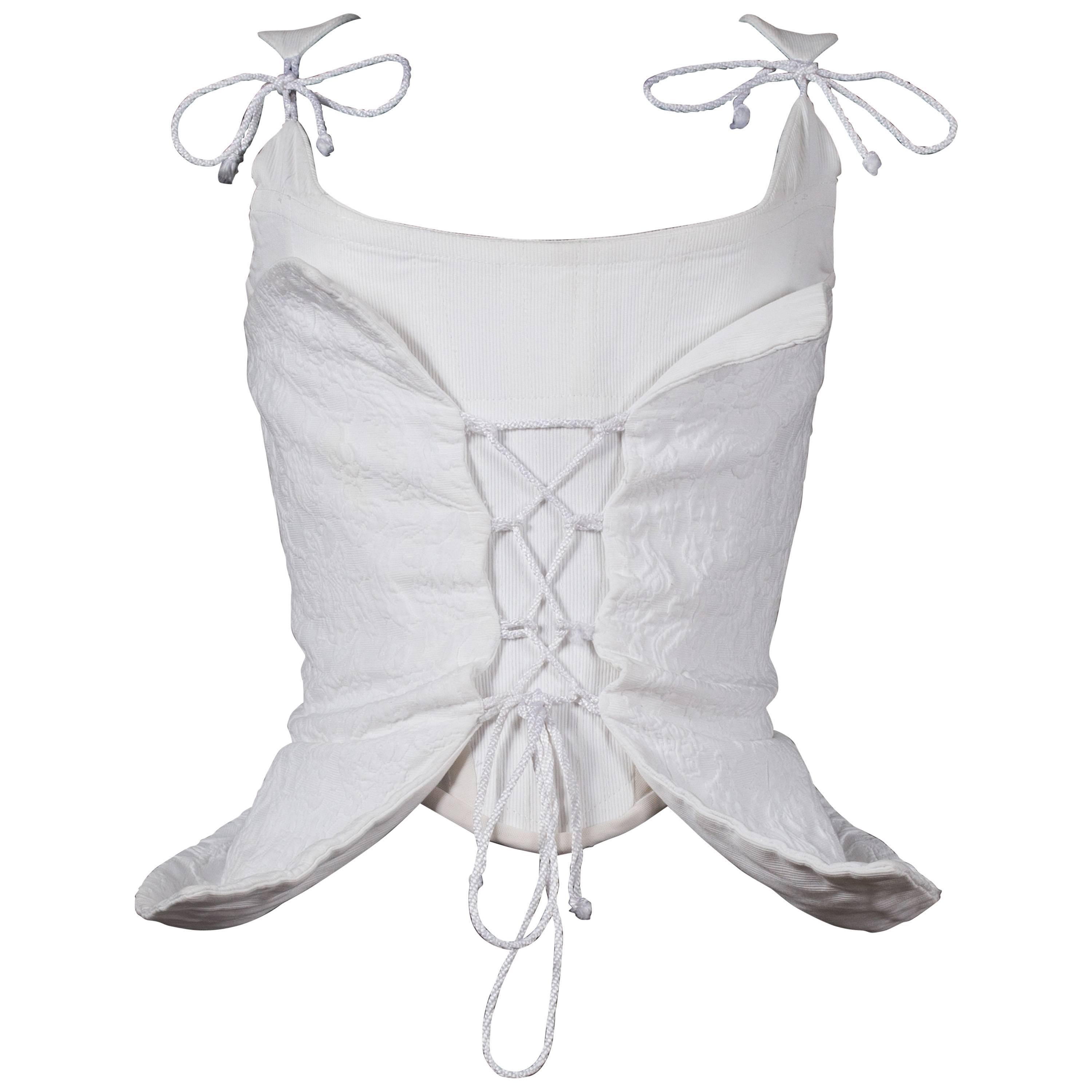 Vivienne Westwood white cotton piqué wedding corset, circa 1995