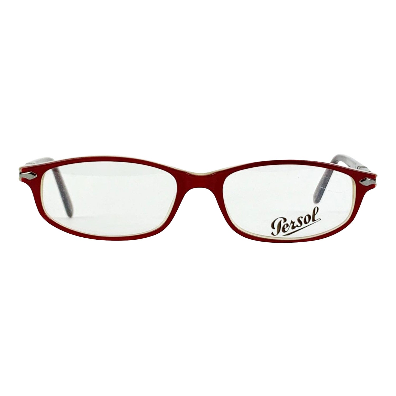 Persol Vintage Mint Unisex 2592-V 218 Red Eyeglasses 51/16 135 mm For Sale