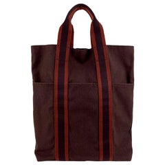 Fourre Tout Vertical Shopping Bag von Hermès Paris, Vintage, braun-rote