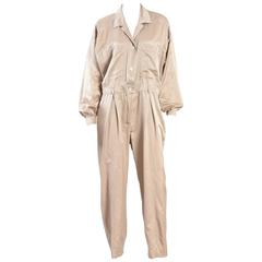 Minimalist Escada Menswear-Look Silk Flight Suit & Cotton Jumpsuit