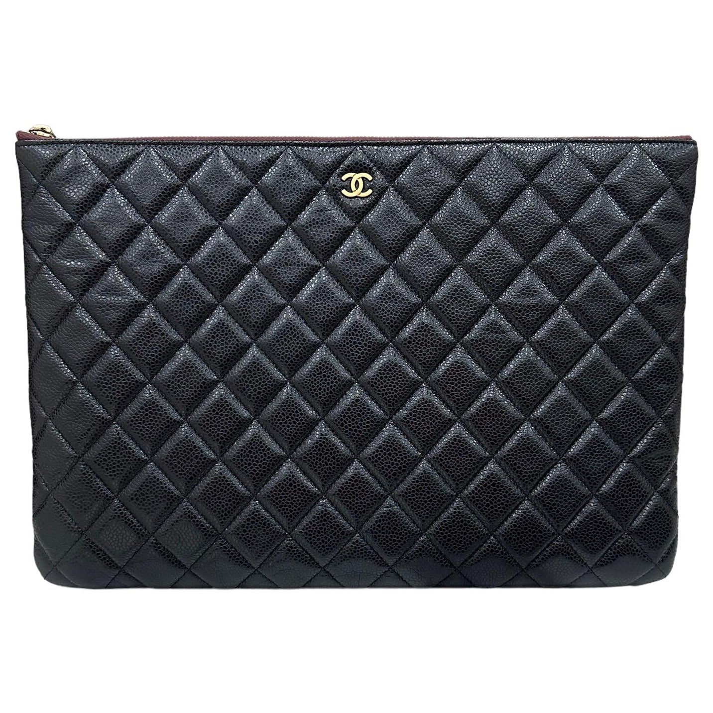 2016 Chanel Timeless Clutch Black Caviar Leather 