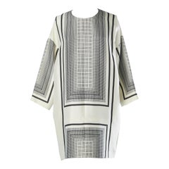 Black and white printed silk dress Celine par Phoebe Philo 