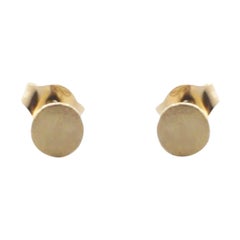 Mini-Schmiedescheiben-Ohrringe aus 18 Karat Gelbgold
