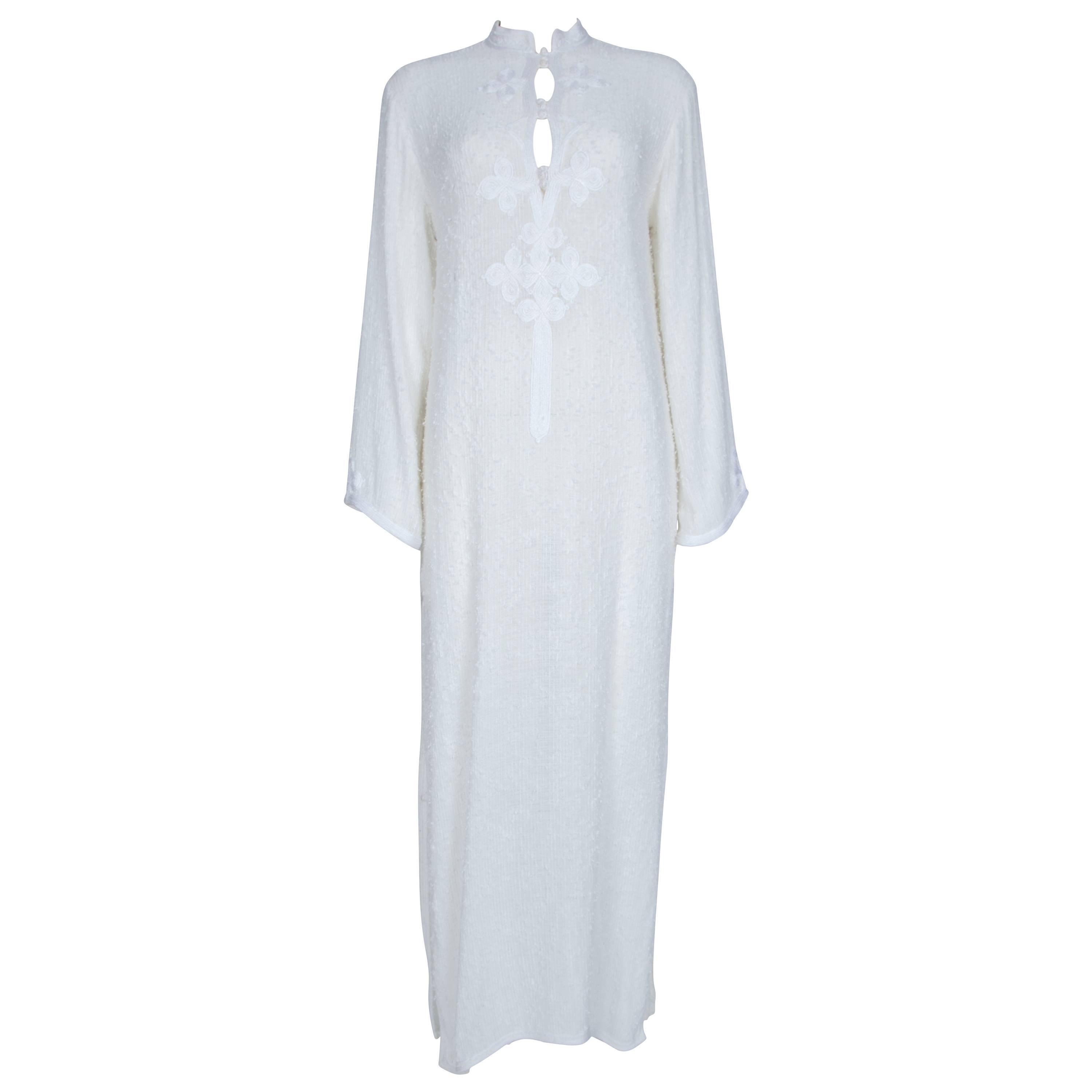 Harald Raw Cotton Braid Embroidery Tunic For Sale
