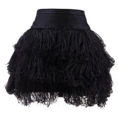Moschino black feathers skirt 