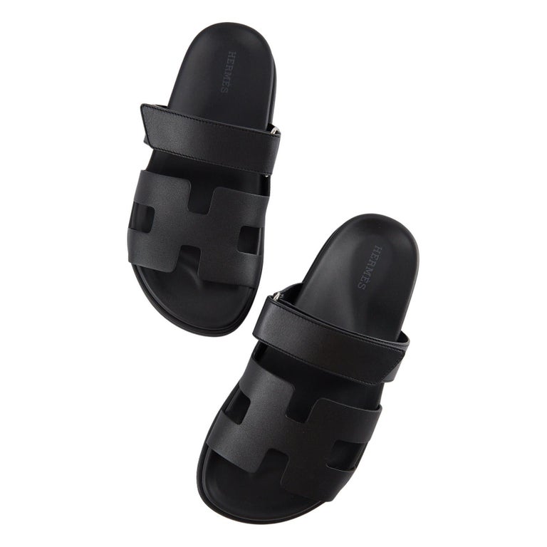 HERMÈS CHYPRE SANDAL Black - Size 34.5 For Sale at 1stDibs | hermes chypre  sandals, hermes chypre black, black chypre