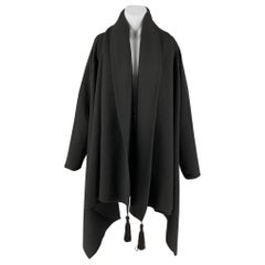 THE ROW One Size Black Cashmere Blend Oversized Cardigan
