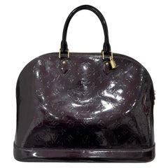Louis Vuitton Alma GM Patent Leather Bordeaux Top Handle Bag