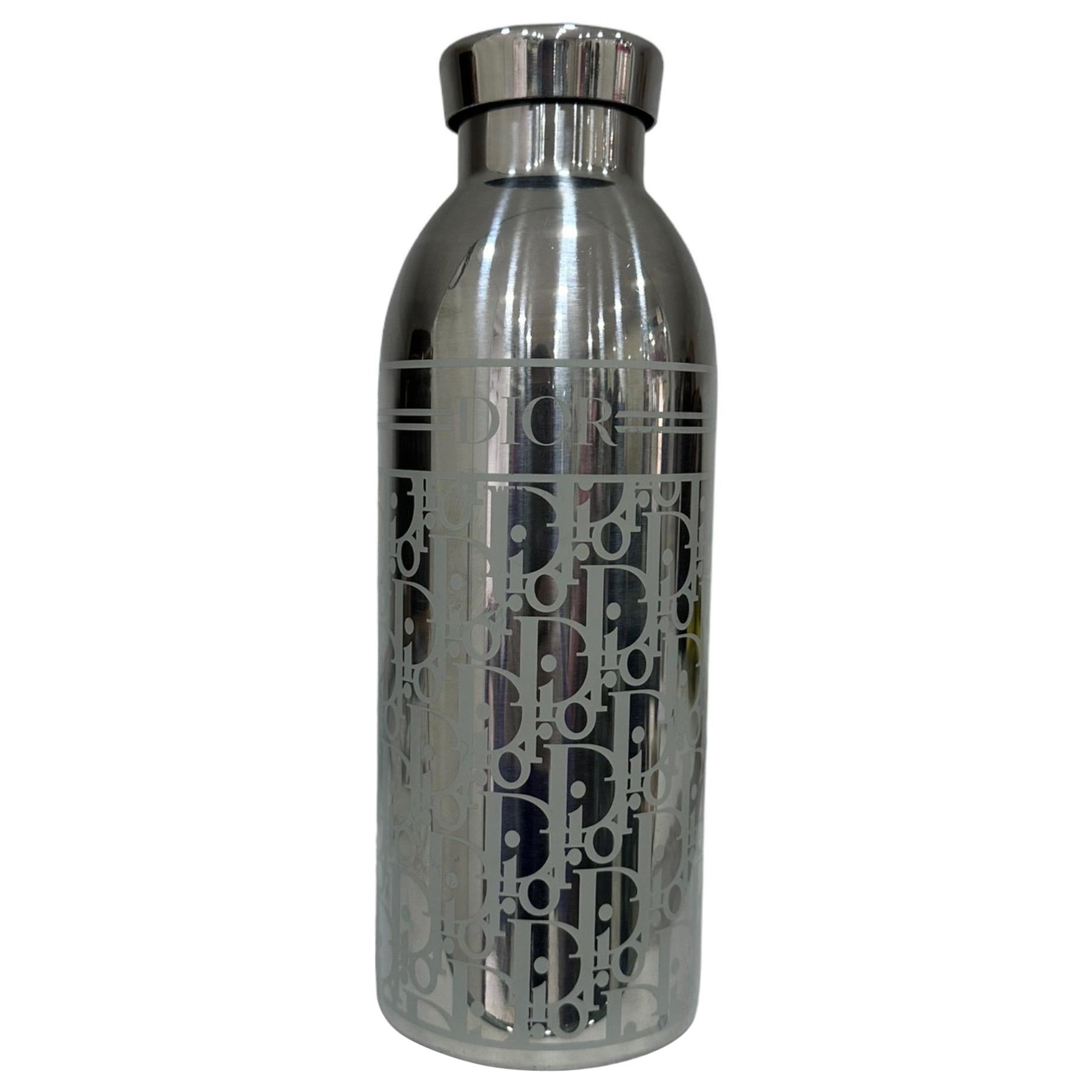 Dior Water Bottle Oblique Silver 